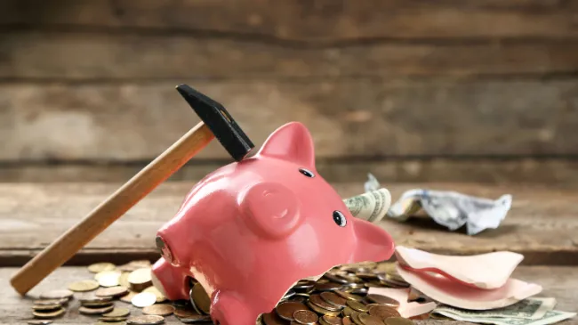 broken piggy bank